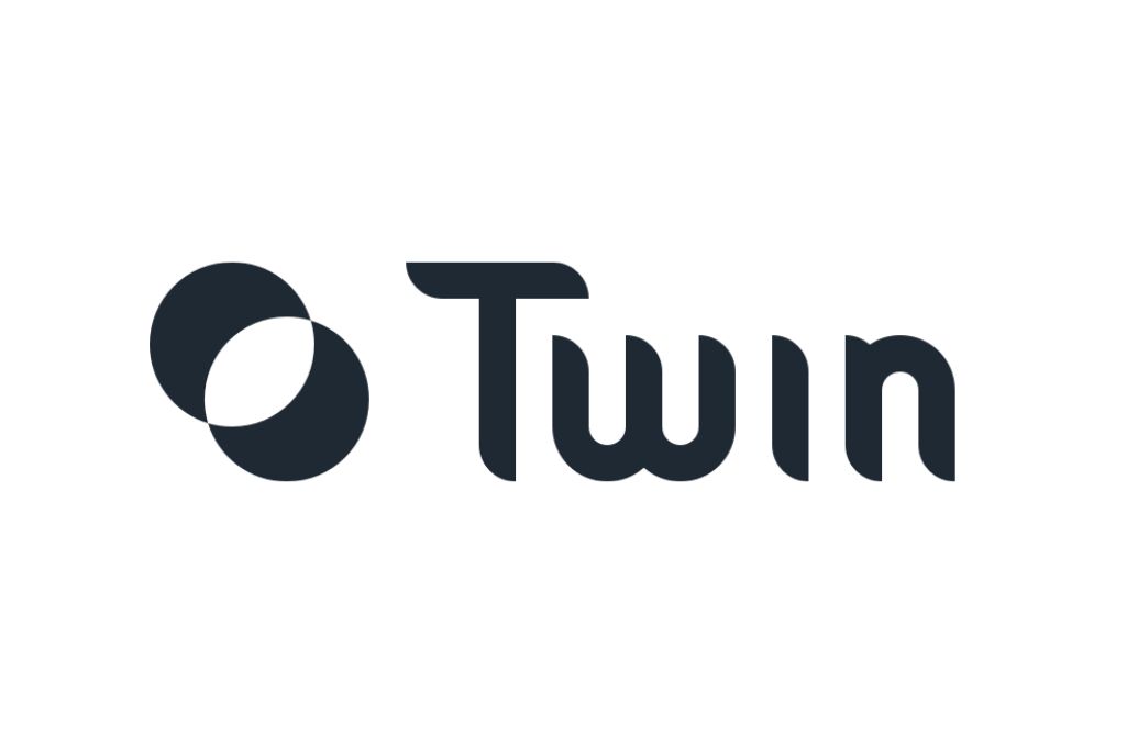 Twin logo in black letters